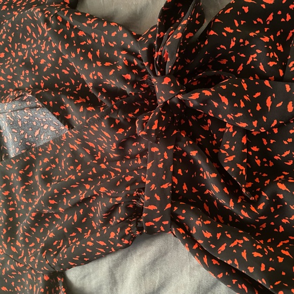 Wrap dress black & red - Picture 2 of 2